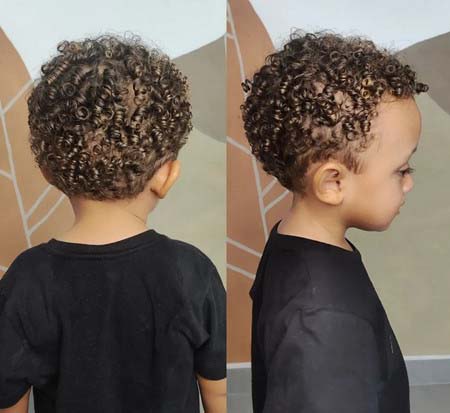 Antes e Depois Corte Cabelo Infantil Afro